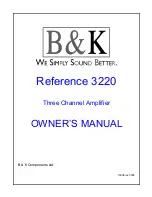 B&K Reference 3220 Owner'S Manual preview