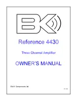 Preview for 1 page of B&K Reference 4430 Owner'S Manual