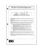 Preview for 3 page of B&K TS-108 Operation Manual