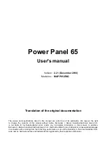 Предварительный просмотр 1 страницы B&R Industrial Automation GmbH Power Panel 65 User Manual