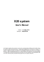 B&R Industries X20 System User Manual preview