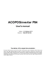 Preview for 1 page of B&R ACOPOSinverter P84 User Manual