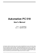 B&R Automation PC 510 User Manual preview