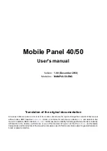 Preview for 1 page of B&R Mobile Panel 40 User Manual