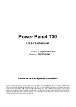 B&R Power Panel T30 User Manual preview