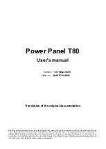 B&R Power Panel T80 User Manual предпросмотр