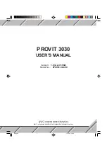 Preview for 1 page of B&R PROVIT 3030 User Manual