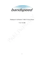 Bandspeed AirMaestro 3100AG User Manual preview