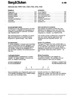 Preview for 1 page of Bang & Olufsen BEOLAB 150, TYPE 1721 System Manual