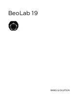 Preview for 1 page of Bang & Olufsen BeoLab 19 Manual