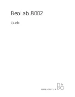 Preview for 1 page of Bang & Olufsen BEOLAB 8002 Manual