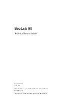 Bang & Olufsen BeoLab 90 Technical Sound Manual preview