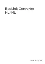 Bang & Olufsen BeoLink Converter NL/ML Manual предпросмотр