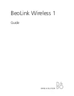 Preview for 1 page of Bang & Olufsen BeoLink Wireless 1 Manual