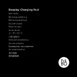 Bang & Olufsen Beoplay Charging Pad User Manual preview