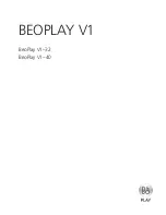 Preview for 1 page of Bang & Olufsen BEOPLAY V1 Series Manual