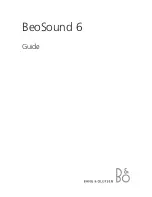 Preview for 1 page of Bang & Olufsen BeoSound 6 User Manual