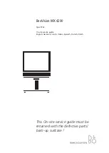 Preview for 1 page of Bang & Olufsen BeoVision MX 4200 Manual