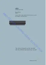 Preview for 1 page of Bang & Olufsen HDR 1 Service Manual