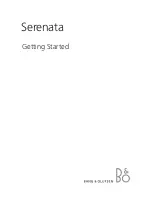 Preview for 1 page of Bang & Olufsen Serenata Getting Started