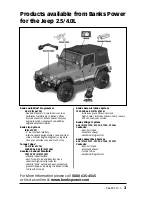 Preview for 3 page of banks 1991-95 Wrangler (YJ) Owner'S Manual