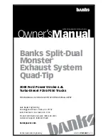 banks Banks Split-Dual Monster F250 Owner'S Manual preview