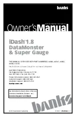 banks iDash 1.8 Owner'S Manual предпросмотр