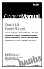 banks iDash 1.8 Ownersmanual preview