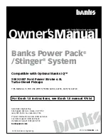 banks Power Stinger Owner'S Manual предпросмотр