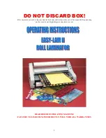 Banner American Easy-Lam II Operating Instructions Manual preview