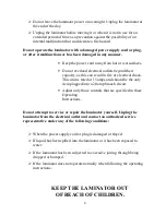 Preview for 4 page of Banner American Easy-Lam II Operating Instructions Manual