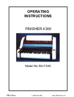 Предварительный просмотр 1 страницы Banner American Finisher 4300 Operation Manual