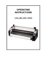 Banner American ValueLam 4500 Operating Instructions Manual preview