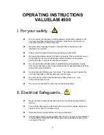 Preview for 4 page of Banner American ValueLam 4500 Operating Instructions Manual