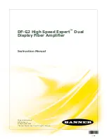 Banner DF-G2 High Speed Expert Instruction Manual предпросмотр