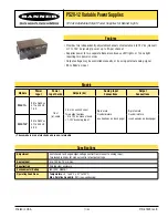 Banner PS2V-12 Specifications предпросмотр