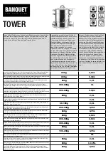 Banquet TOWER Instruction Manual preview