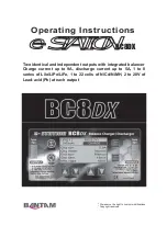 Bantam e-STATION BC8DX Operating Instructions Manual предпросмотр