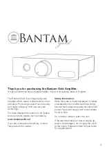 Preview for 1 page of Bantam Gold Manual