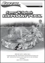 Preview for 1 page of Banzai Spray 'n Splash Elephant Pool Manual