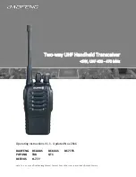 Baofeng BF-666S User Manual preview