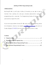 Baofeng BF-88A Programming Manual preview