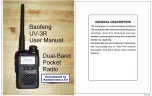 Baofeng UV-3R User Manual preview