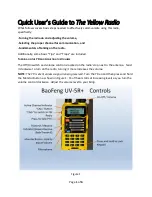 Baofeng UV-5R Plus Quick User Manual preview