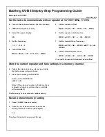 Baofeng UV-B5 Programming Manual preview