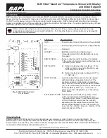 Предварительный просмотр 2 страницы BAPI BAPI-Stat Quantum Series Installation & Operating Instructions Manual