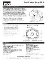 Предварительный просмотр 1 страницы BAPI Door Monitor Alarm Installation & Operations