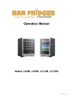 Предварительный просмотр 1 страницы BAR FRIDGES JC132B Operation Manual