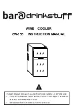 Preview for 1 page of Bar@drinkstuff CW-65D Instruction Manual