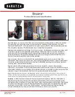 Предварительный просмотр 1 страницы Baratza Encore Product Details And Specifications